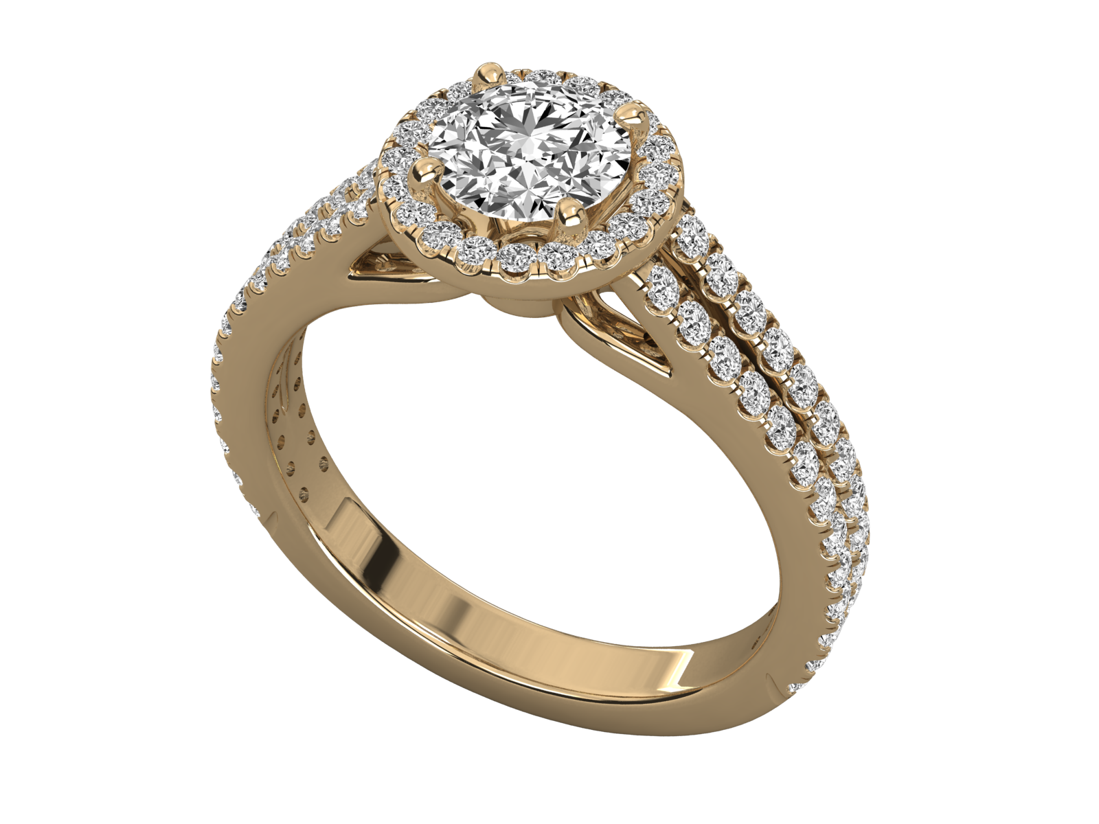9K GOLD SOLITAIRE LAB GROWN DIAMOND LADIES  RING.