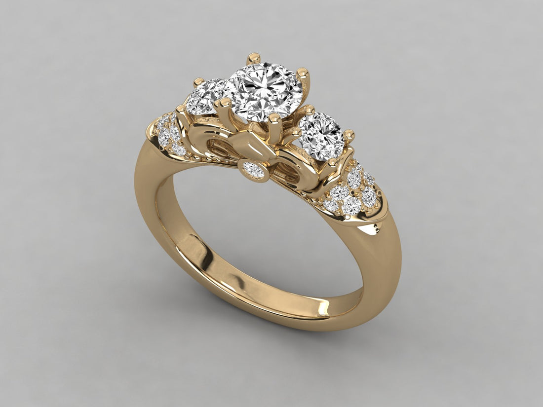 10K GOLD SOLITAIRE  LAB GROWN DIAMOND LADIES  RING.