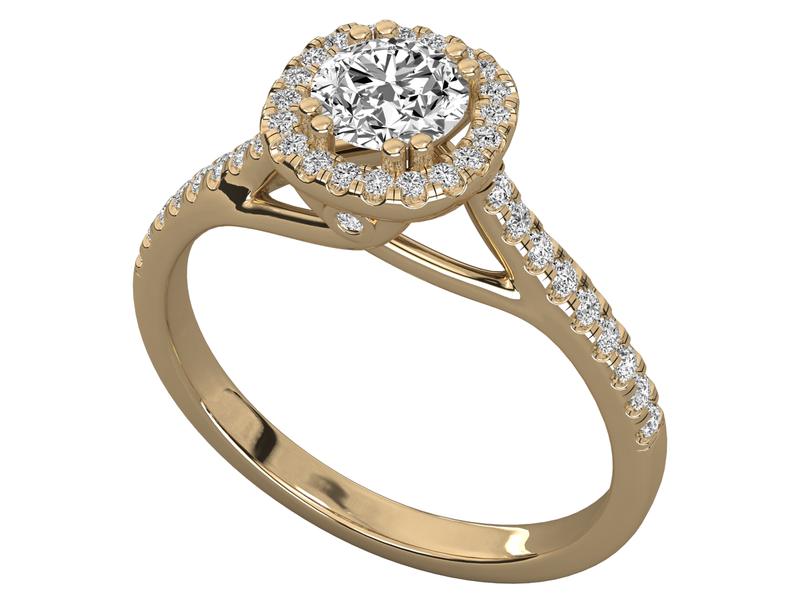 10K GOLD LAB GROWN DIAMOND RING.