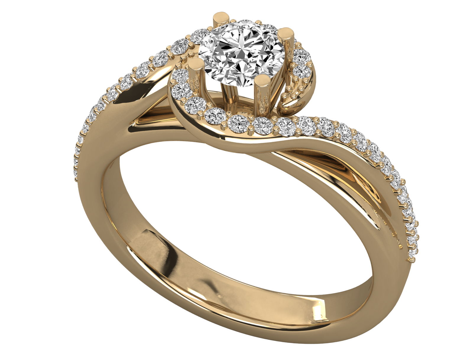 10K GOLD SOLITAIRE  LAB GROWN DIAMOND LADIES  RING.