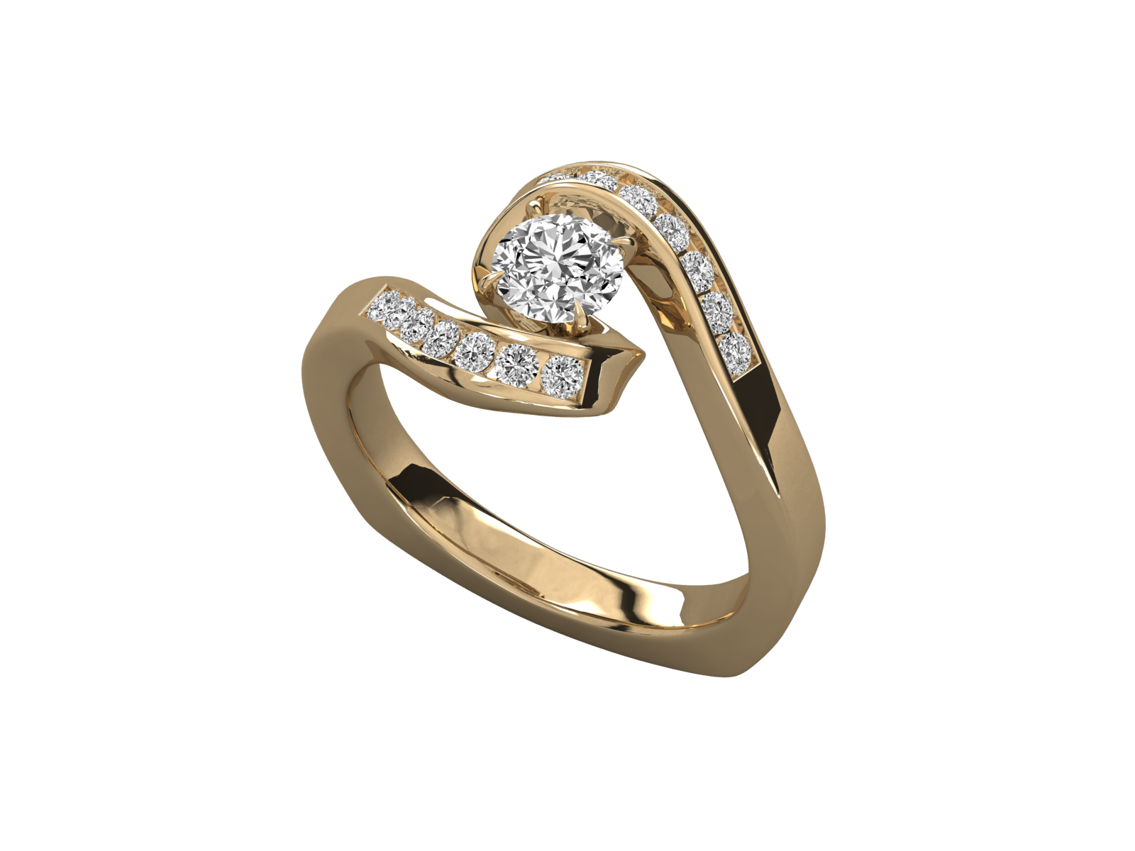 10K GOLD SOLITAIRE  LAB GROWN DIAMOND LADIES  RING.