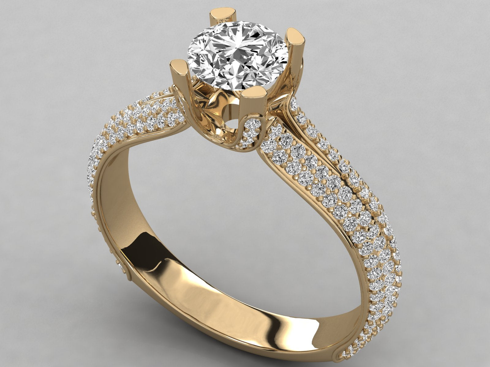 10K GOLD SOLITAIRE  LAB GROWN DIAMOND LADIES  RING.