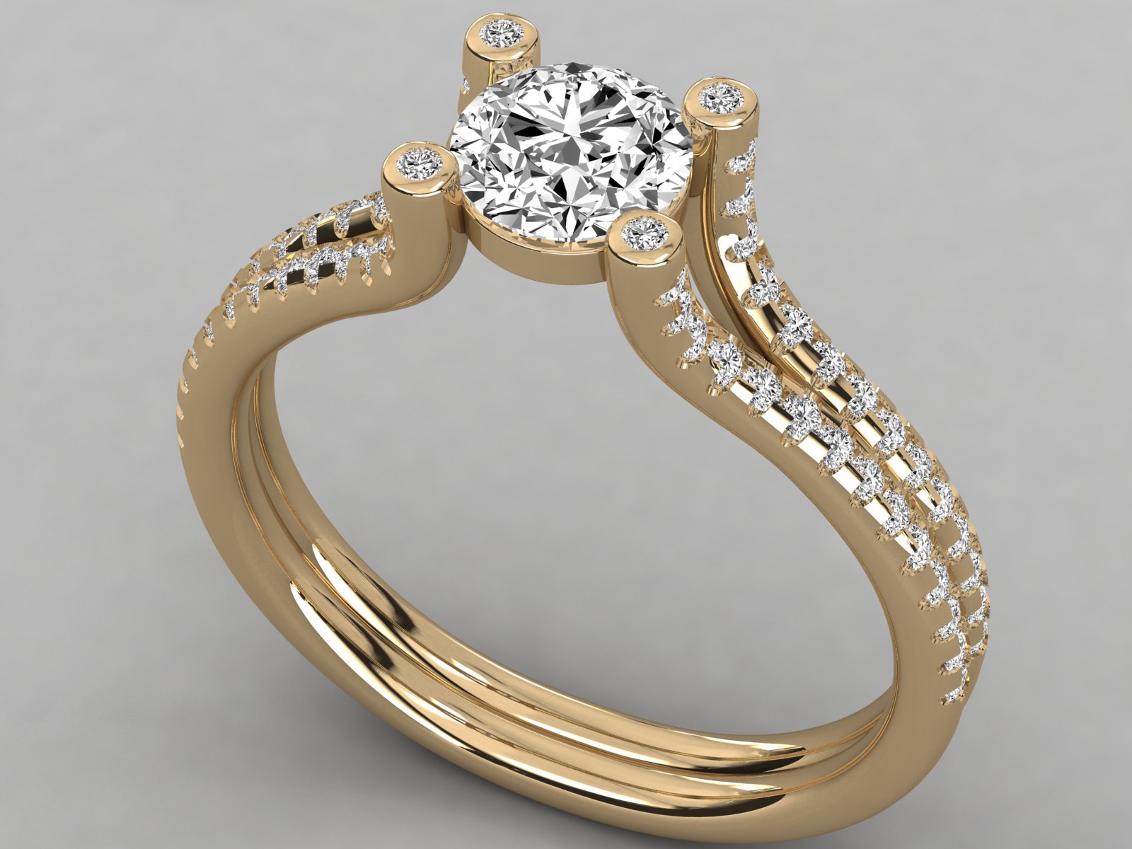 10K GOLD SOLITAIRE LAB GROWN DIAMOND LADIES  RING.