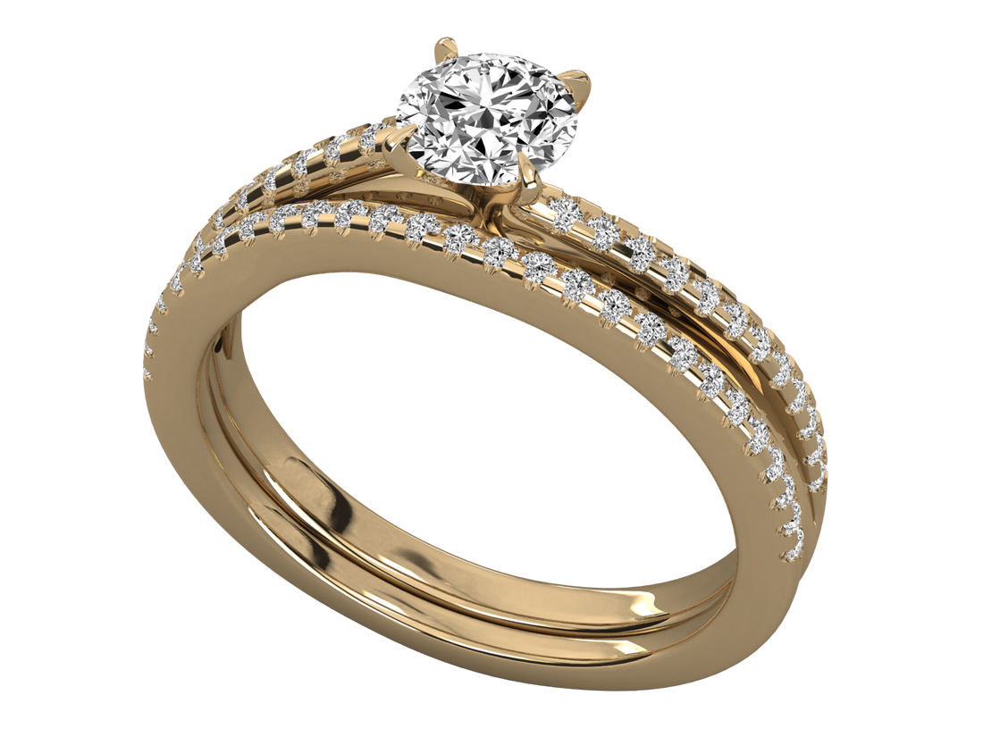 10K GOLD SOLITAIRE  LAB GROWN DIAMOND LADIES  RING.