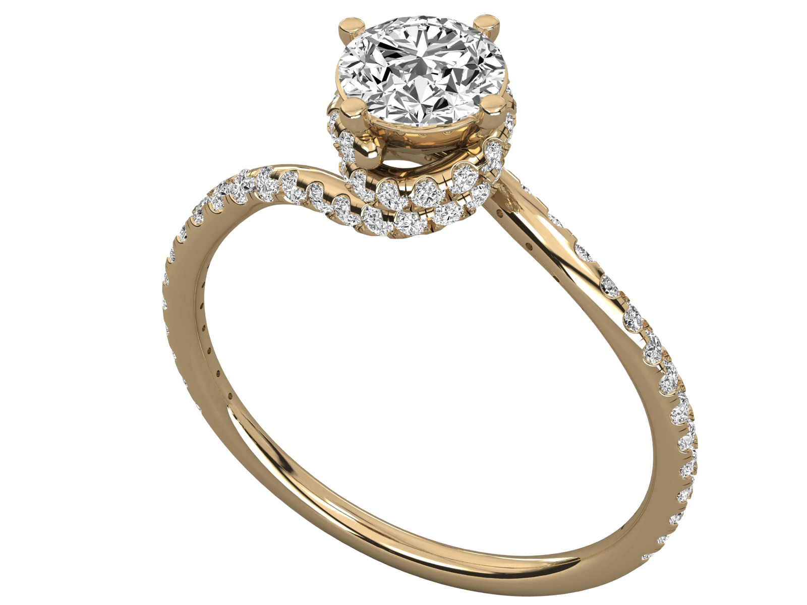 10K GOLD SOLITAIRE LAB GROWN DIAMOND LADIES  RING.