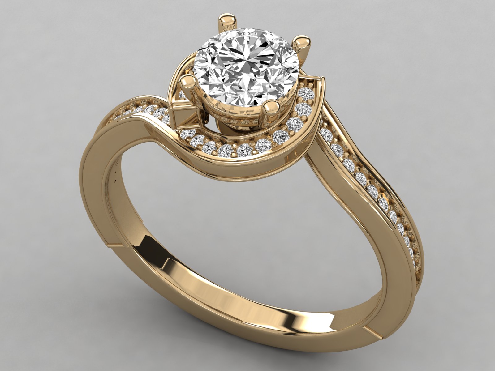 10K GOLD SOLITAIRE  LAB GROWN DIAMOND LADIES  RING.