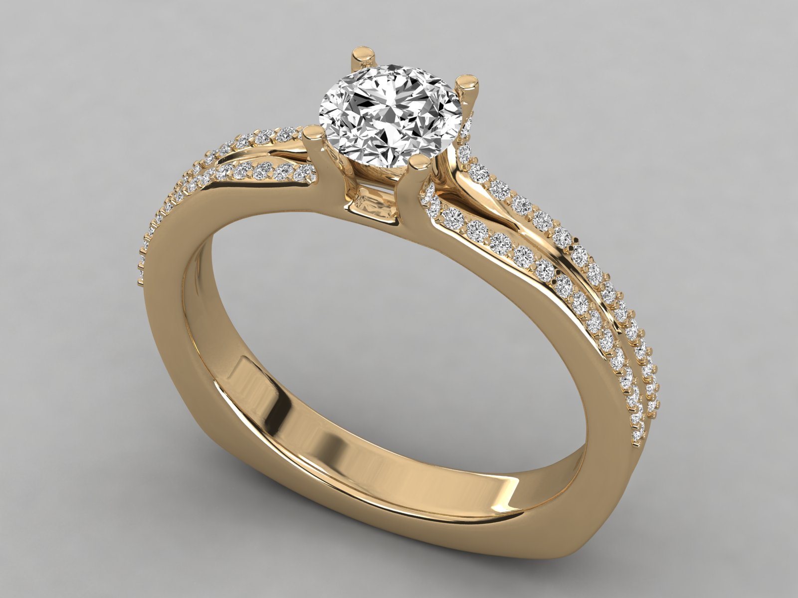 10K GOLD SOLITAIRE  BRILLIANT RING.