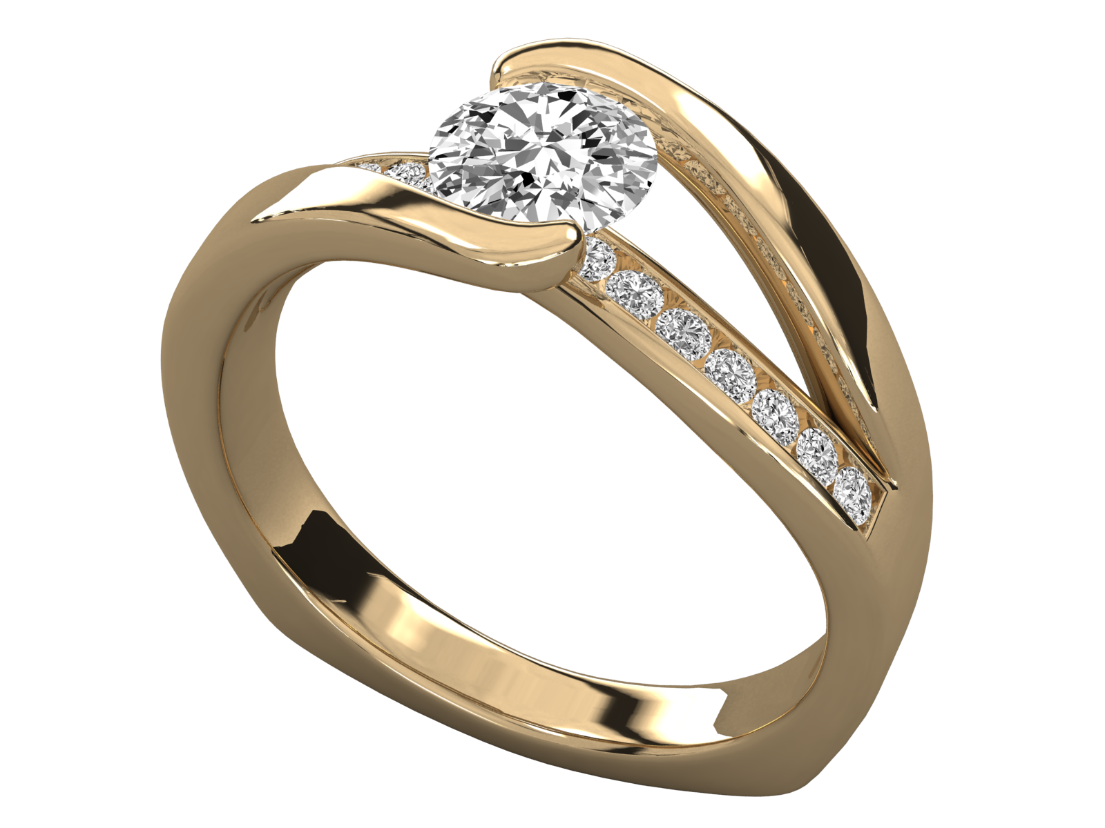 10K GOLD SOLITAIRE  LAB GROWN DIAMOND  BRILLIANT RING.