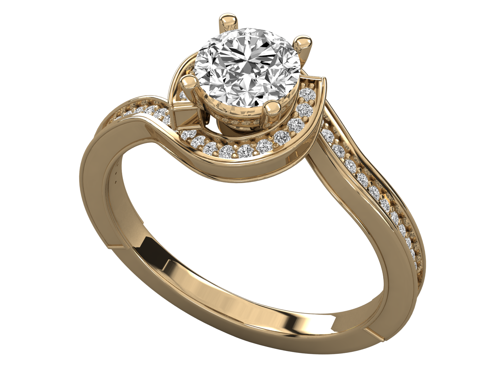 10K GOLD SOLITAIRE  LAB GROWN DIAMOND LADIES  RING.