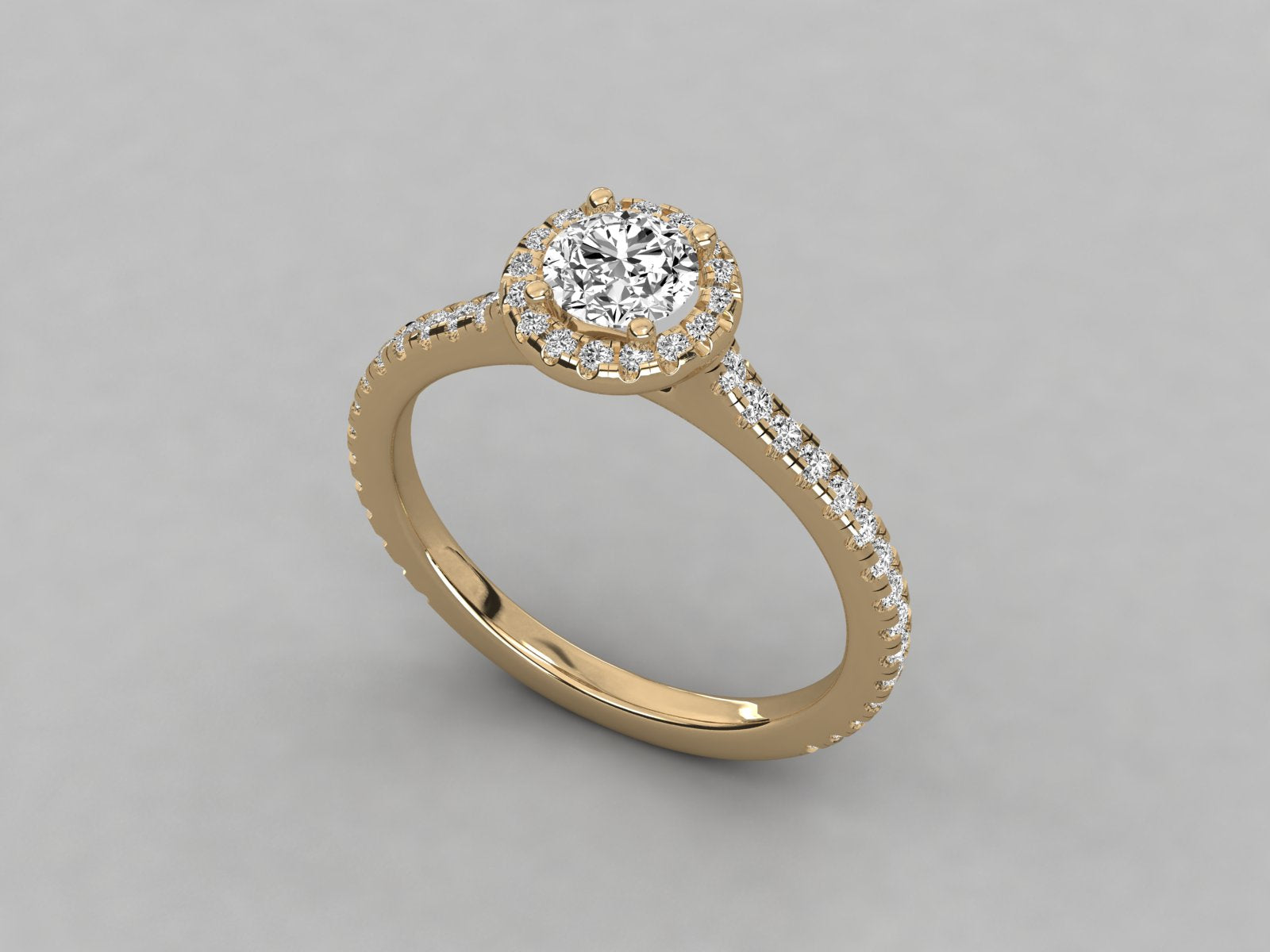 10K GOLD SOLITAIRE DIAMOND  BRILLIANT RING.