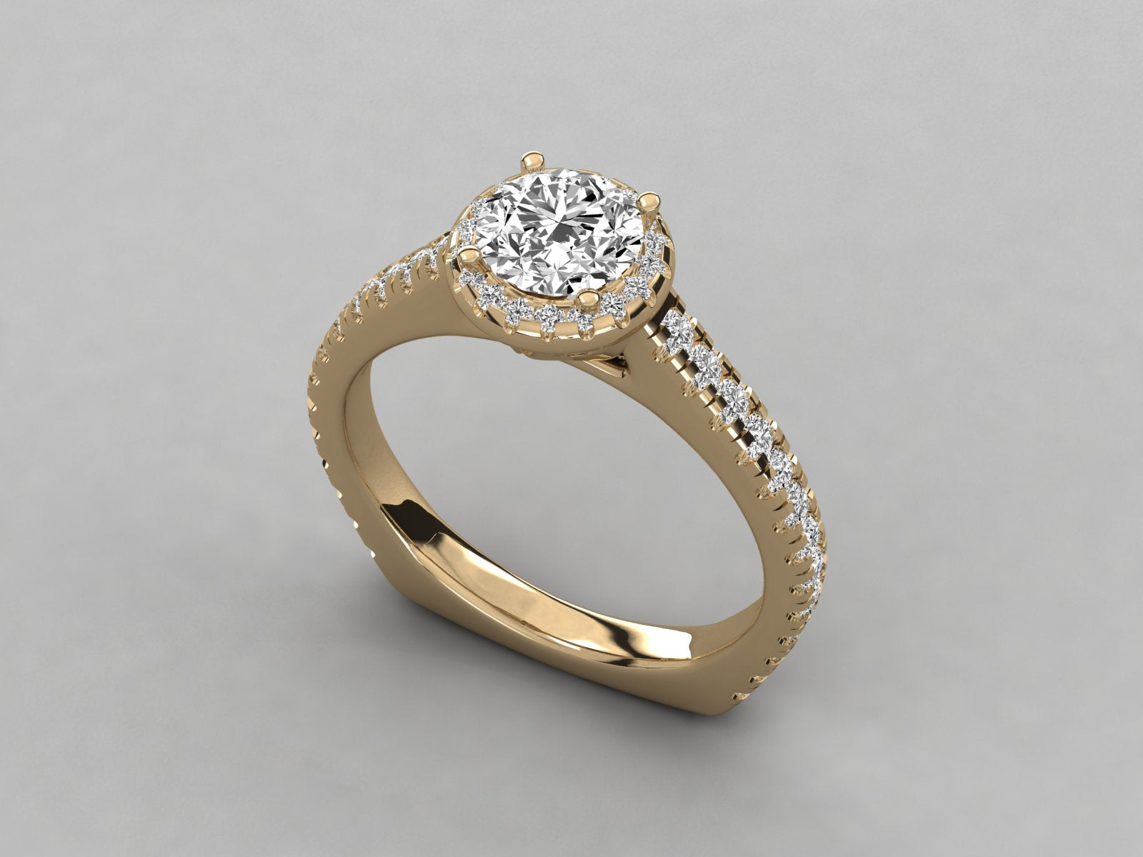 14K GOLD SOLITAIRE  DIAMOND LADIES BRILLIANT RING.
