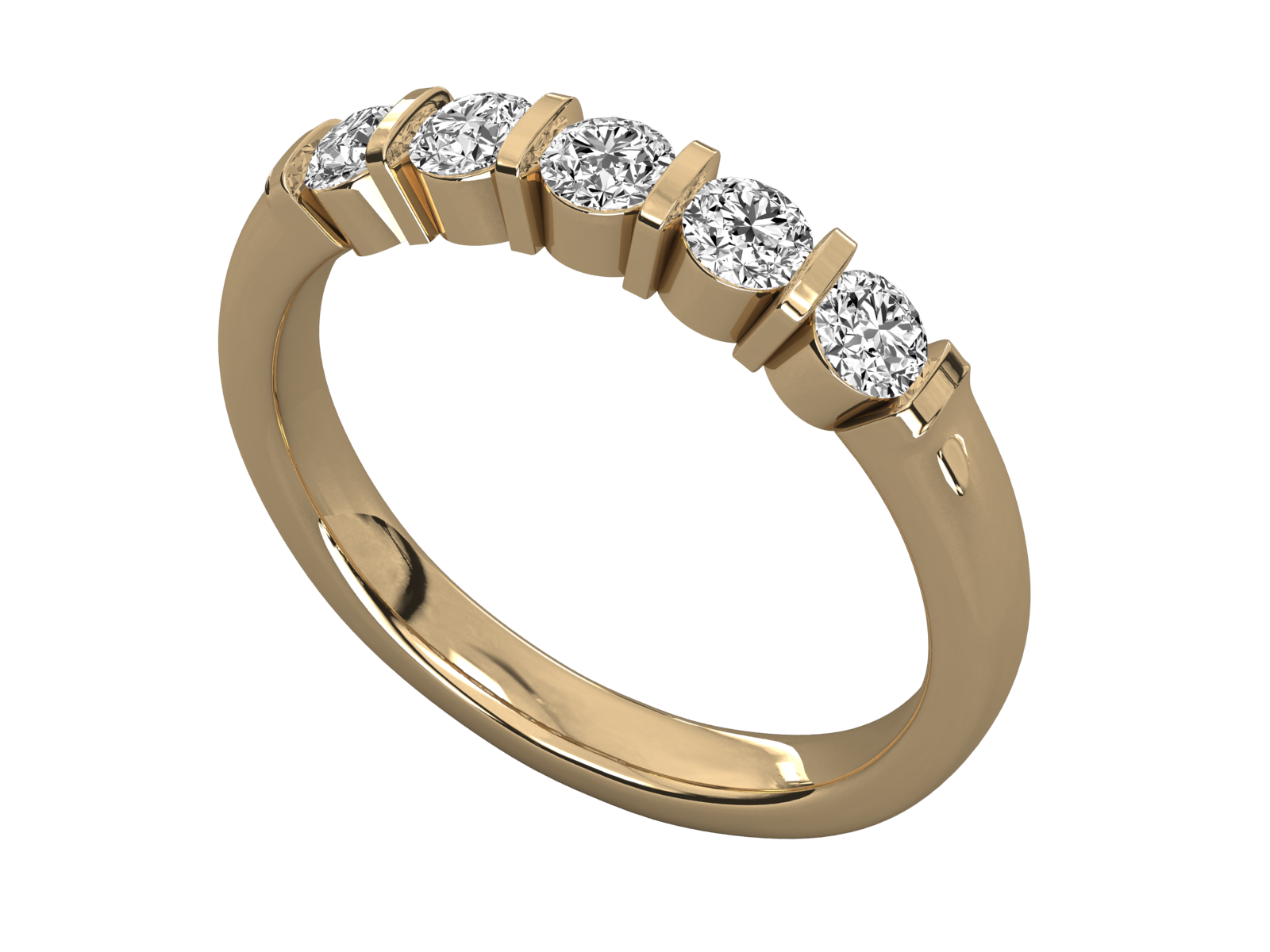 9K GOLD SOLITAIRE DIAMOND  BRILLIANT RING.
