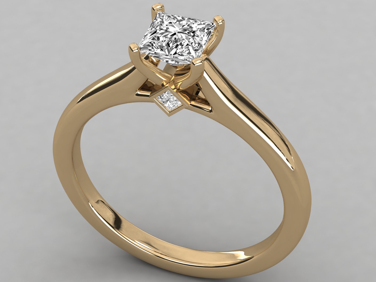 10K GOLD SOLITAIRE  LAB GROWN DIAMOND LADIES  RING.