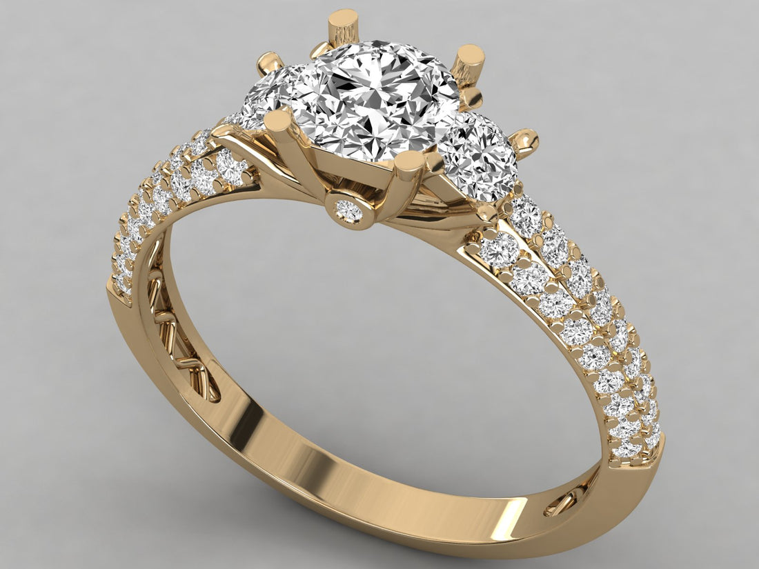 10K GOLD SOLITAIRE  LAB GROWN DIAMOND LADIES  RING.