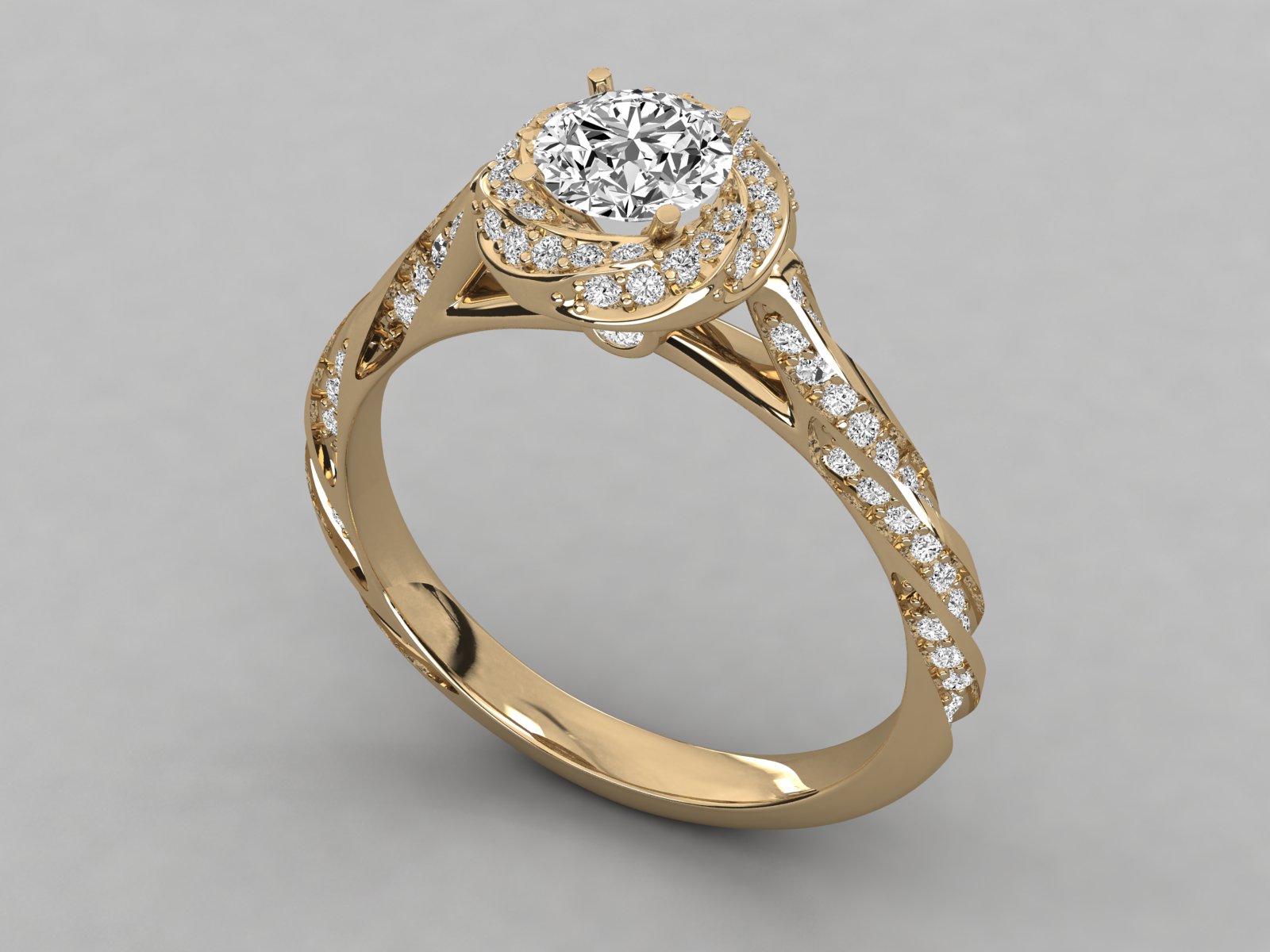 10k GOLD SOLITAIRE  LAB GROWN DIAMOND RING.