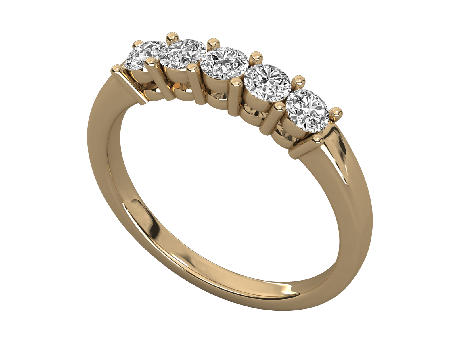 10K  LAB GROWN DIAMOND LADIES BRILLIANT BAND RING.