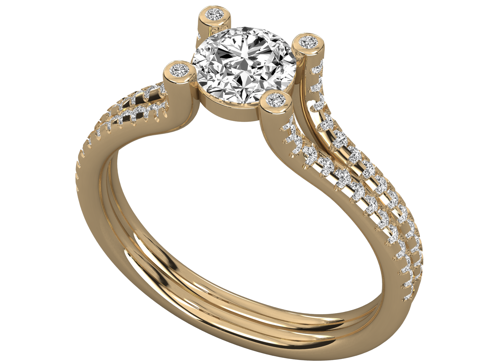 10K GOLD SOLITAIRE LAB GROWN DIAMOND LADIES  RING.