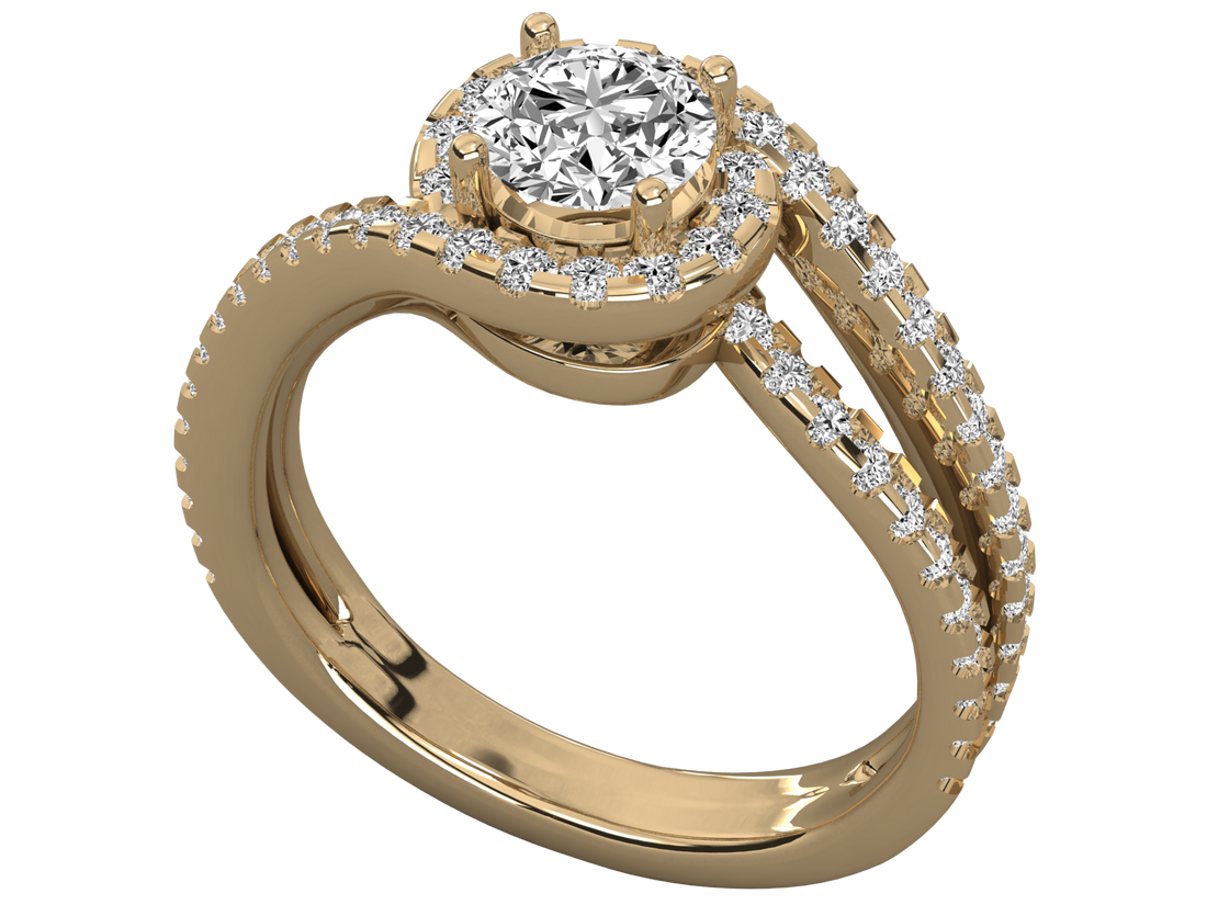 10K GOLD SOLITAIRE  LAB GROWN DIAMOND LADIES  RING.