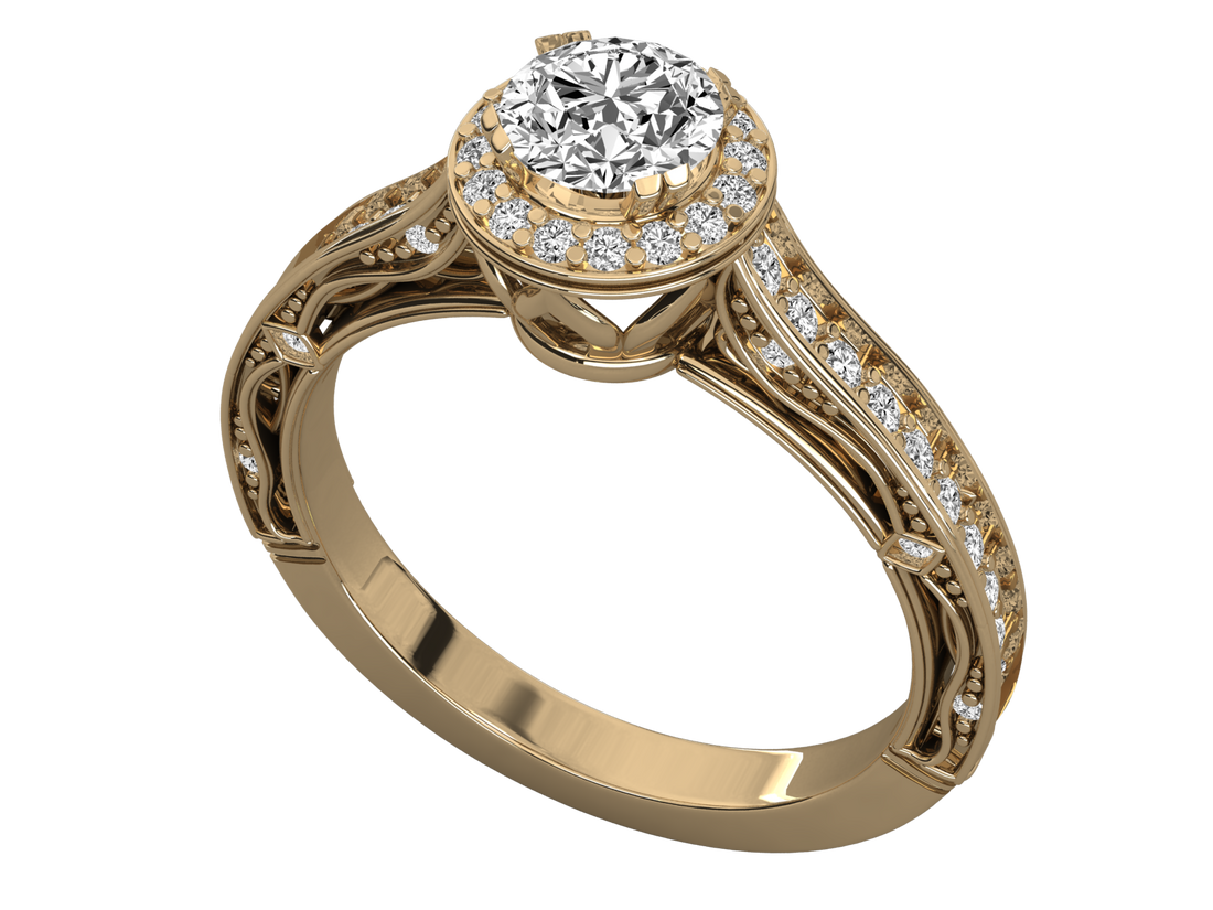 10K GOLD SOLITAIRE  LAB GROWN DIAMOND LADIES  RING.