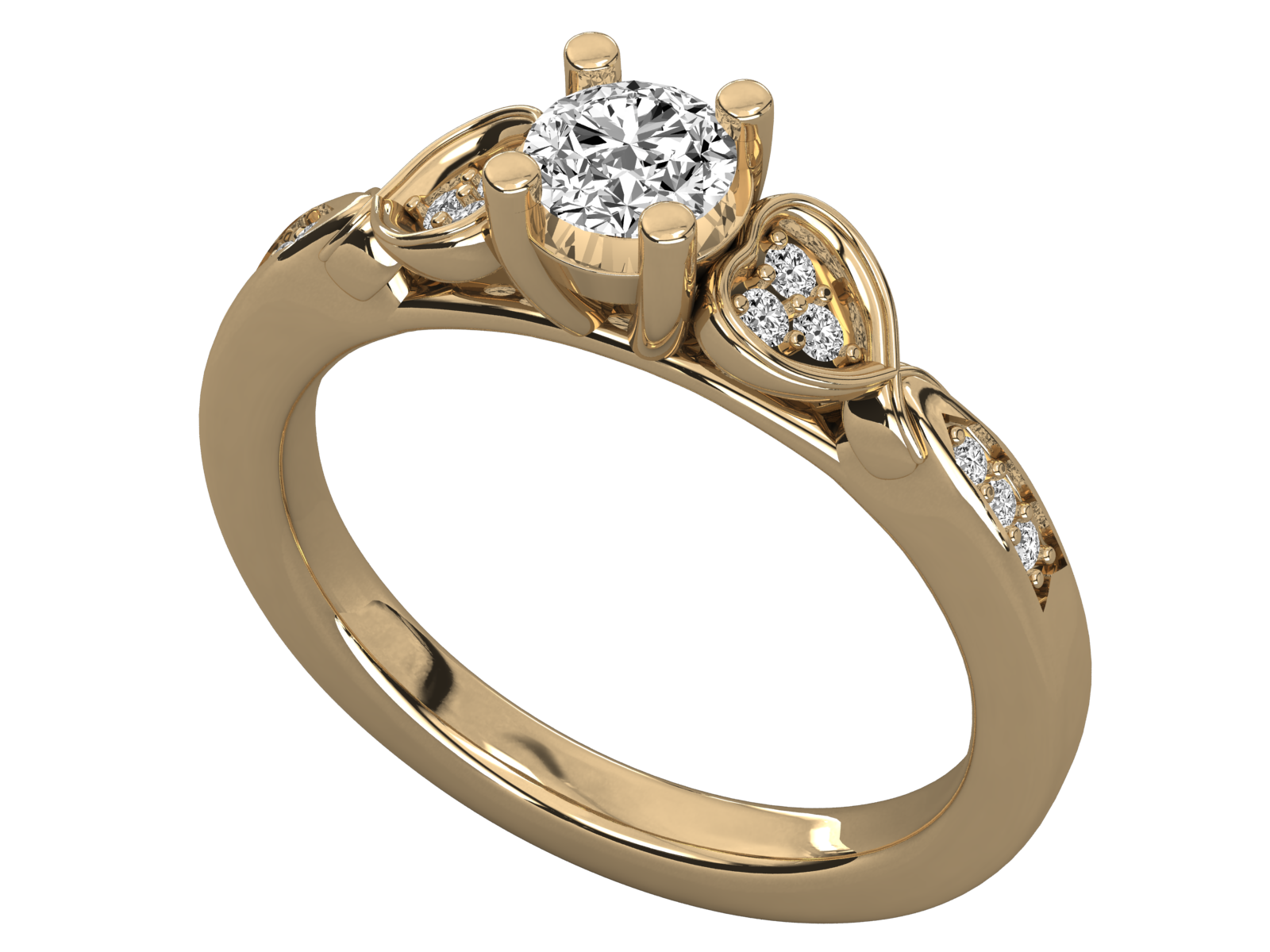 10K GOLD SOLITAIRE  LAB GROWN DIAMOND LADIES  RING.