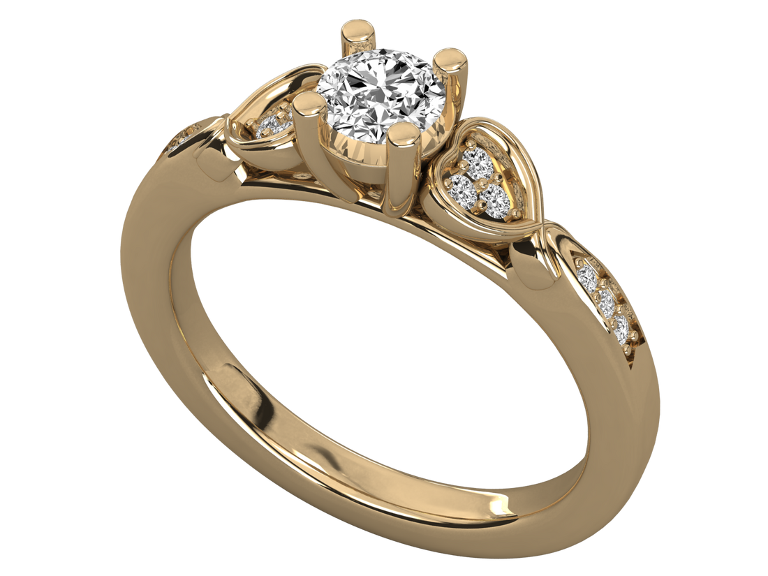 10K GOLD SOLITAIRE  LAB GROWN DIAMOND LADIES  RING.