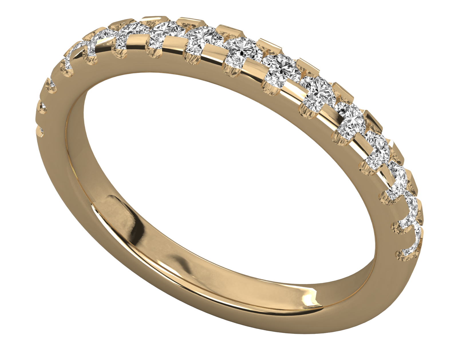 10K GOLD  LAB GROWN DIAMOND LADIES BAND RING.