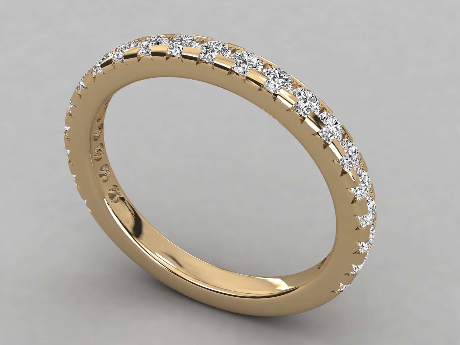 9K GOLD SOLITAIRE ROUND CUT LAB GROWN DIAMOND LADIES BRILLIANT RING.