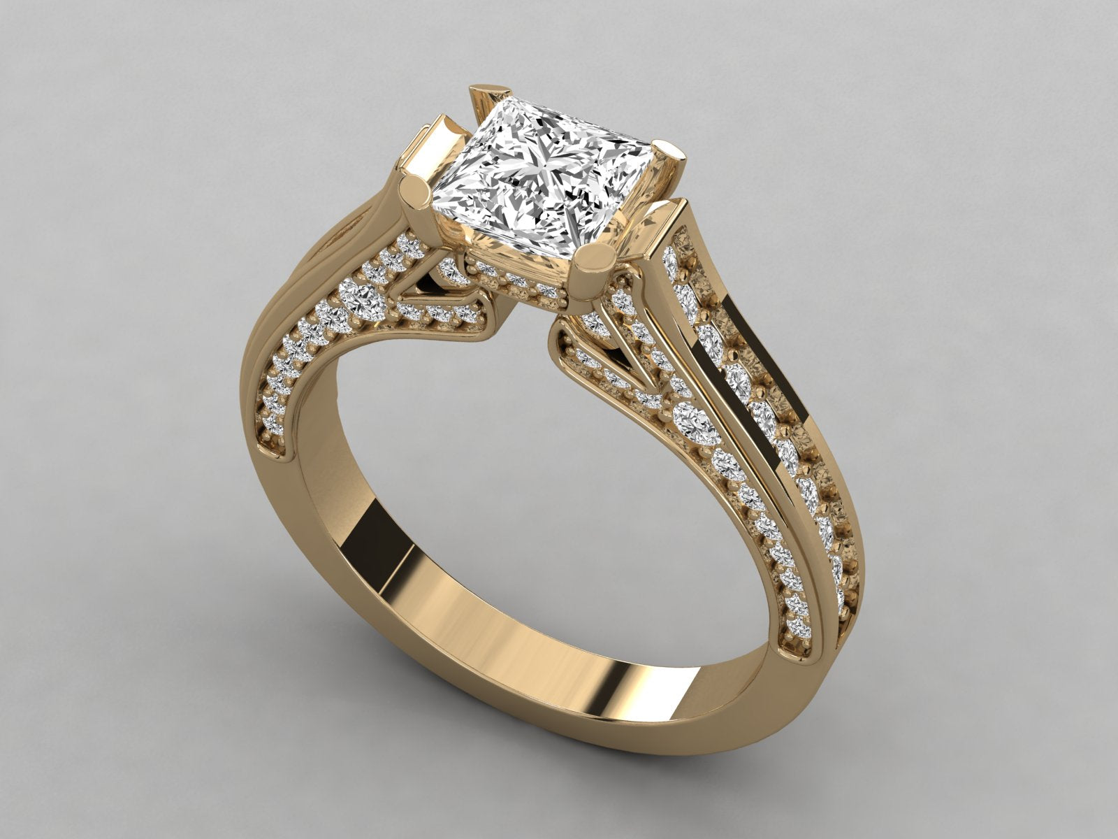 9K SOLITAIRE  LAB GROWN DIAMOND LADIES  RING.