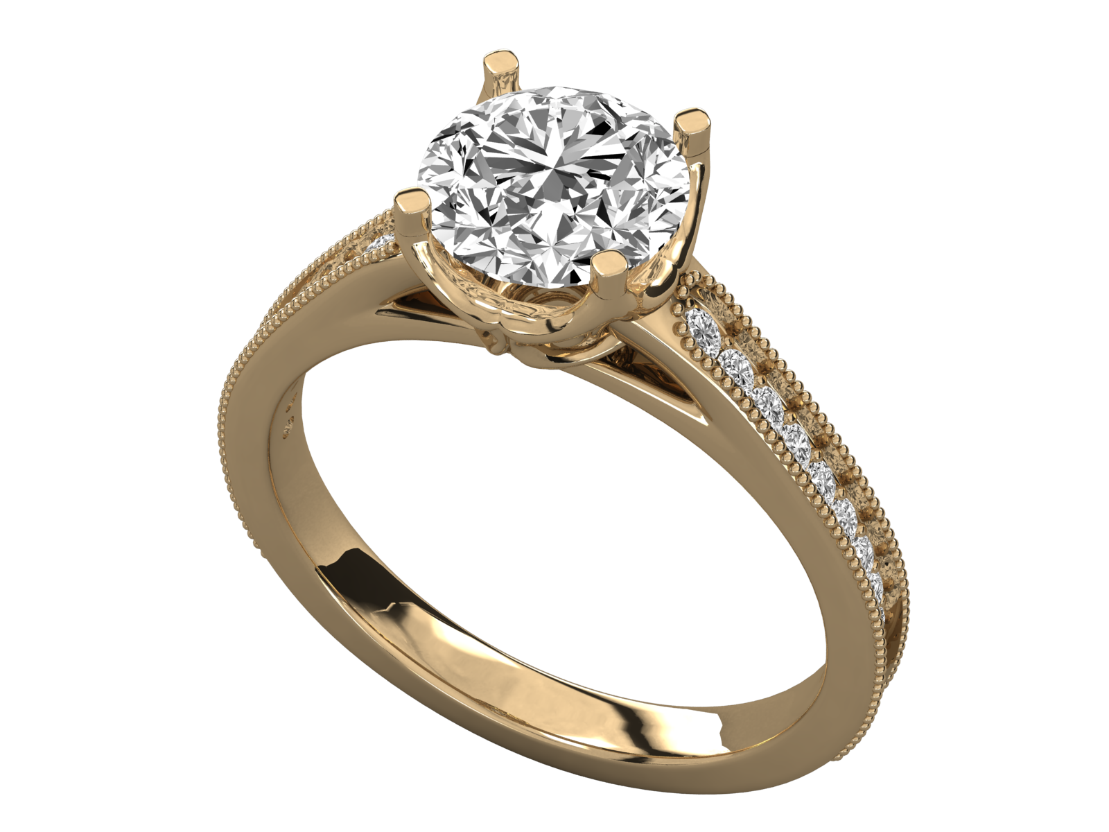 10K GOLD SOLITAIRE  LAB GROWN DIAMOND LADIES  RING.