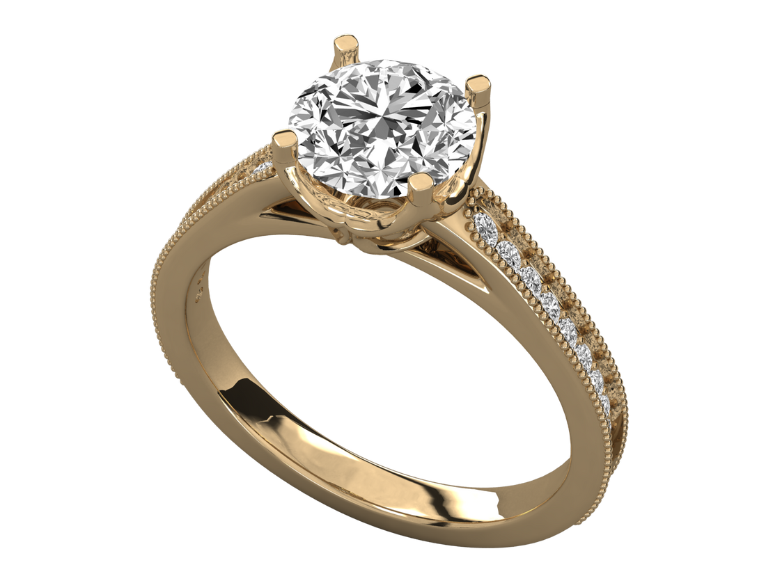 10K GOLD SOLITAIRE  LAB GROWN DIAMOND LADIES  RING.