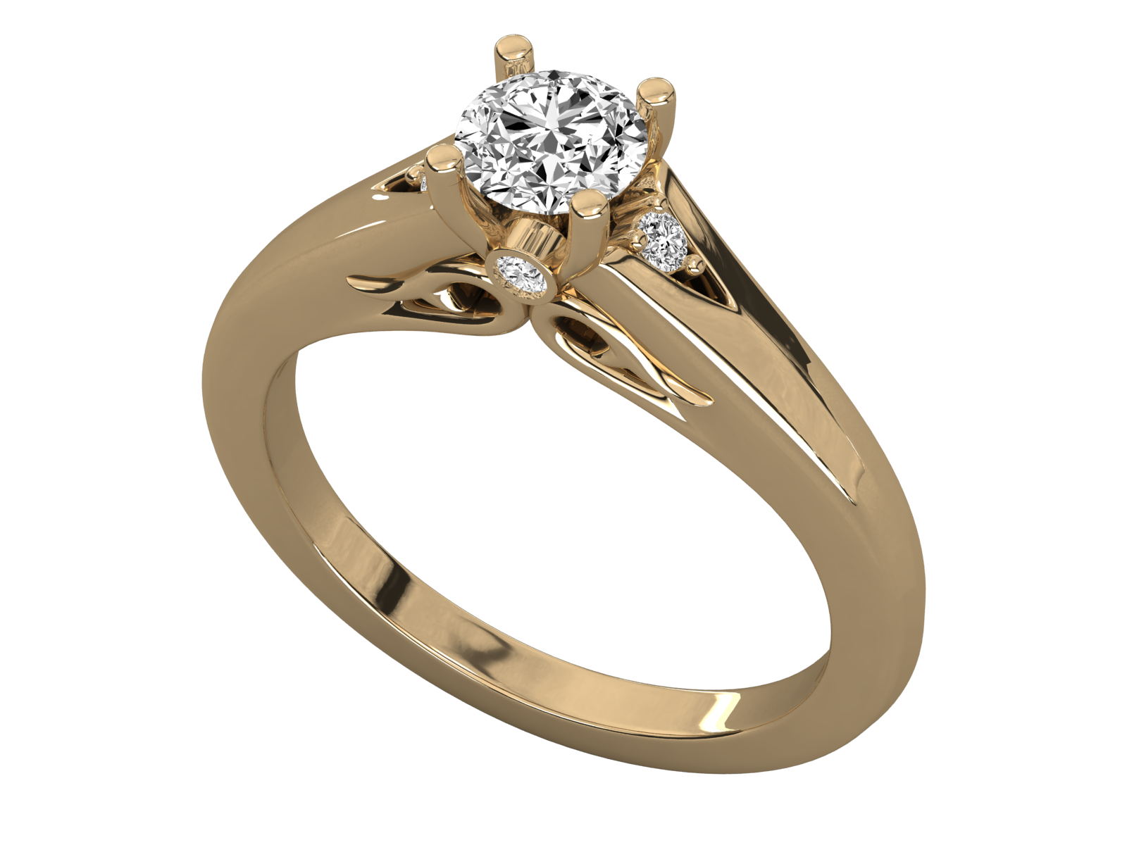 10K GOLD SOLITAIRE  LAB GROWN DIAMOND LADIES  RING.