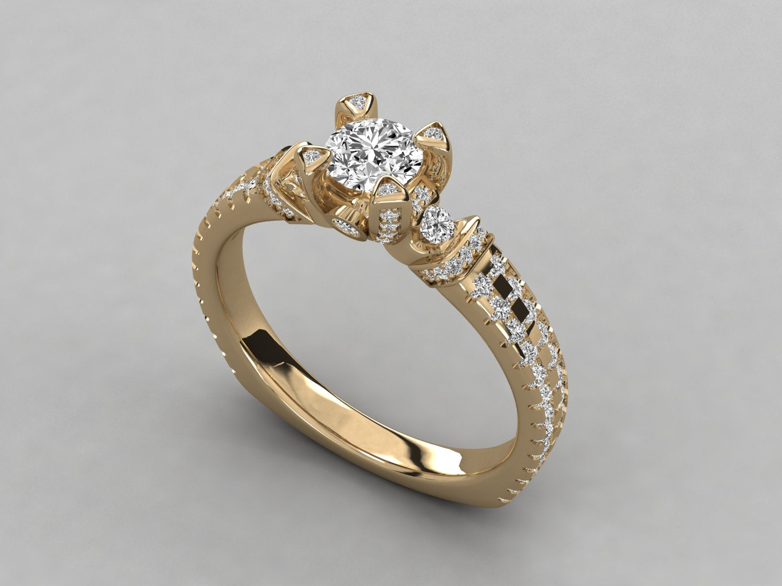 10K GOLD SOLITAIRE  LAB GROWN DIAMOND LADIES  RING.