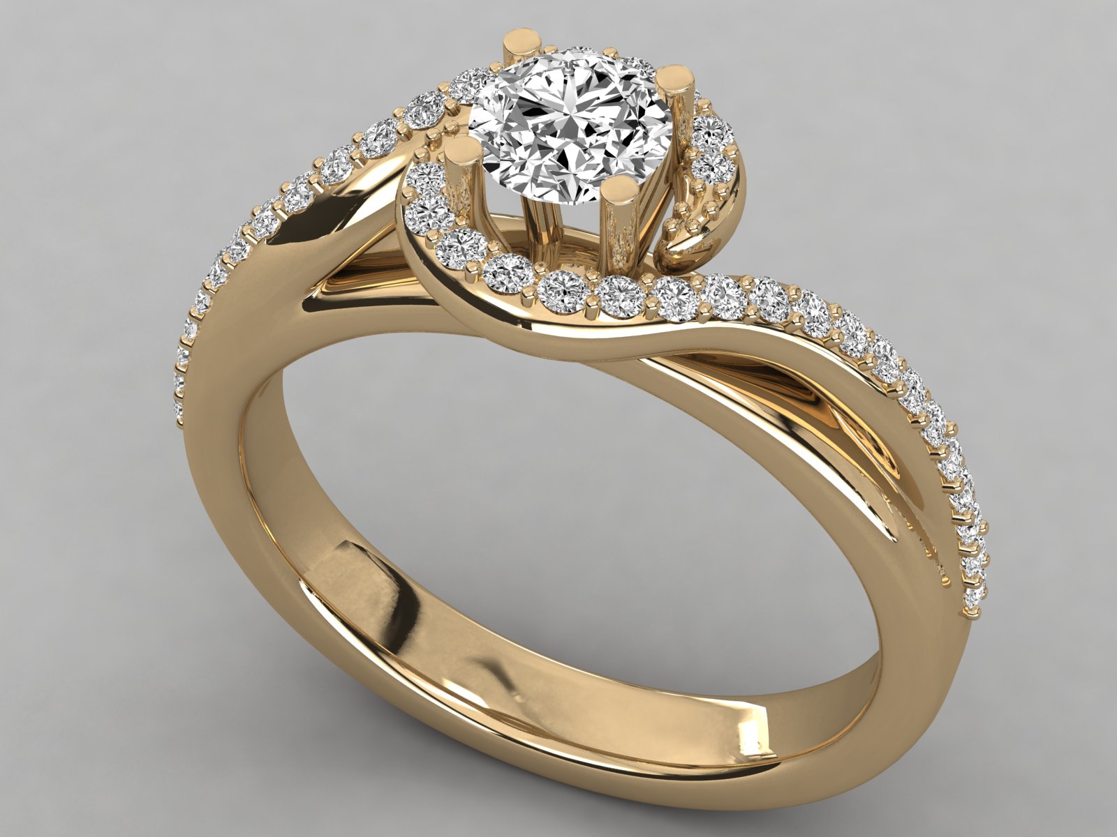 10K GOLD SOLITAIRE  LAB GROWN DIAMOND LADIES  RING.