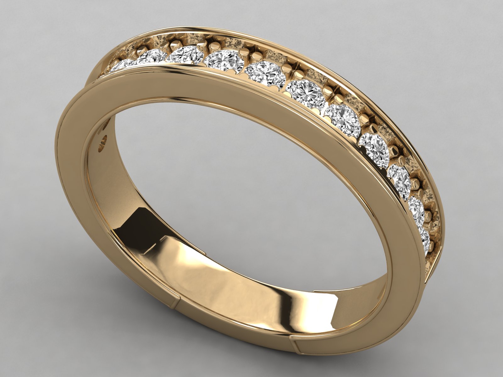 9K GOLD SOLITAIRE DIAMOND  BRILLIANT RING.