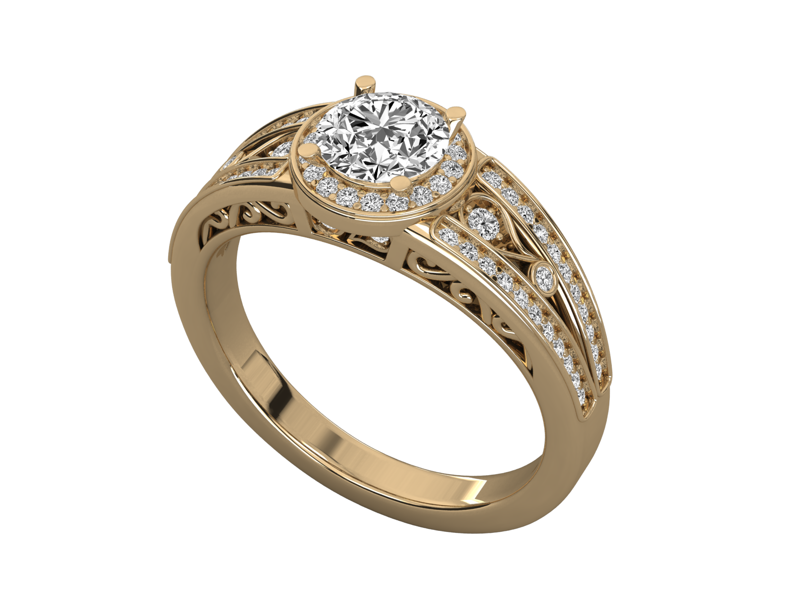 DIAMOND RING 18K GOLD SOLITAIRE  DIAMOND LADIES  RING.