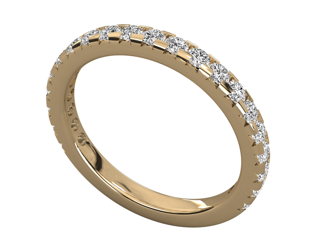 9K GOLD SOLITAIRE ROUND CUT LAB GROWN DIAMOND LADIES BRILLIANT RING.