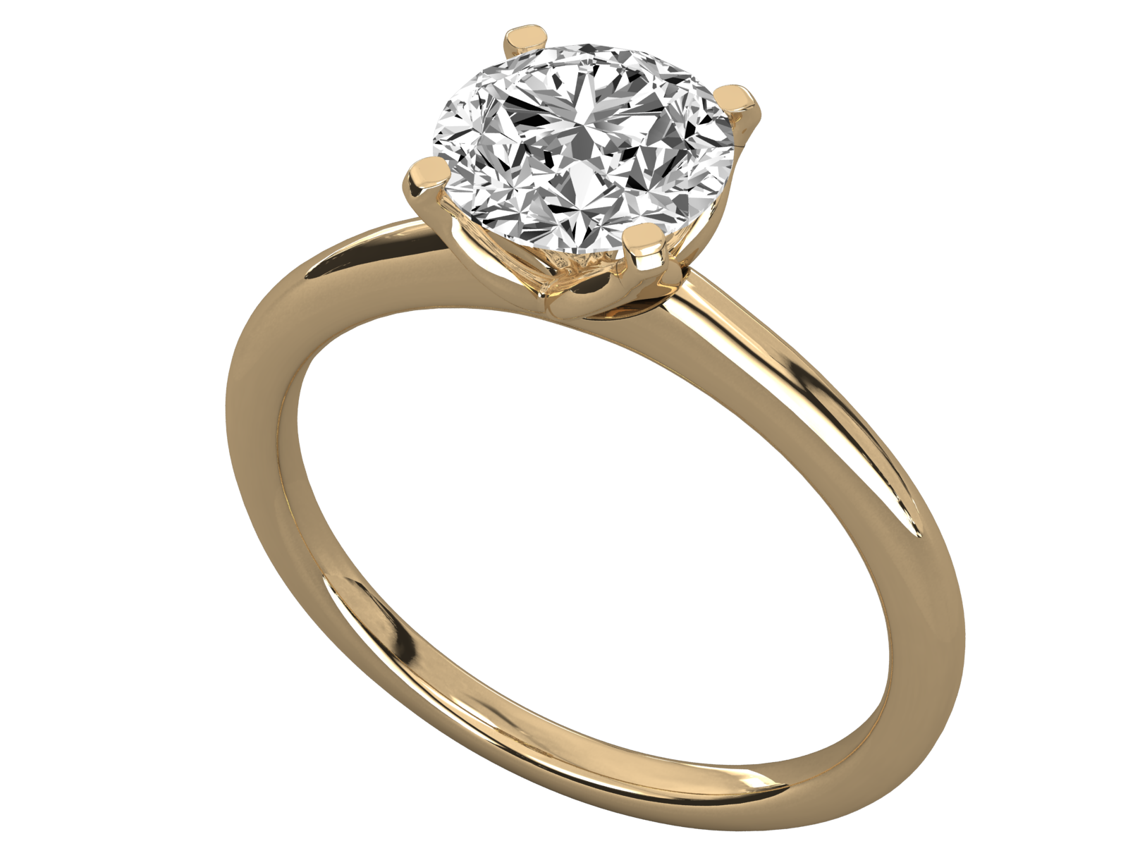 10K GOLD SOLITAIRE  LAB GROWN DIAMOND LADIES  RING.
