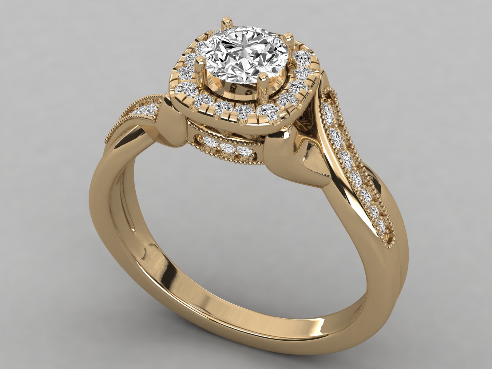 10K GOLD SOLITAIRE LAB GROWN DIAMOND LADIES  RING.