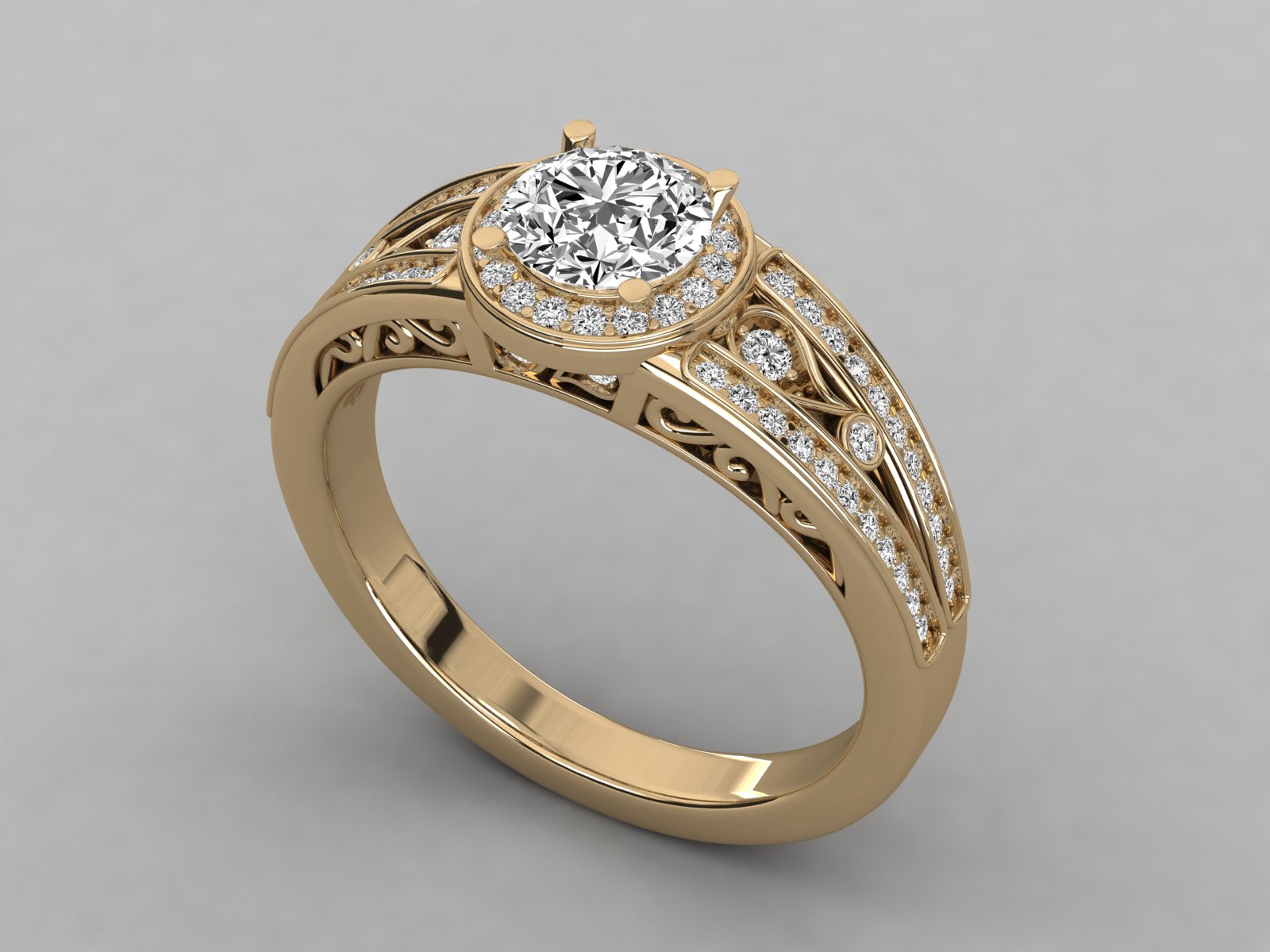 DIAMOND RING 18K GOLD SOLITAIRE  DIAMOND LADIES  RING.