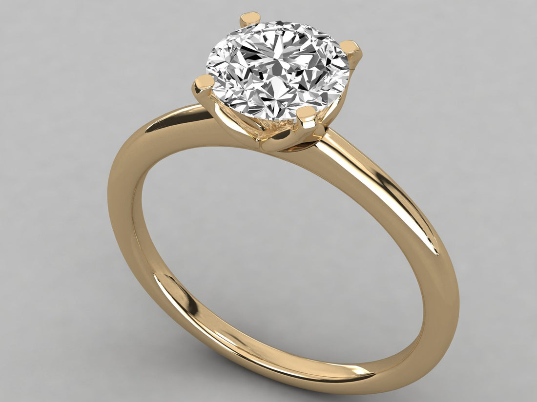 10K GOLD SOLITAIRE  LAB GROWN DIAMOND LADIES  RING.