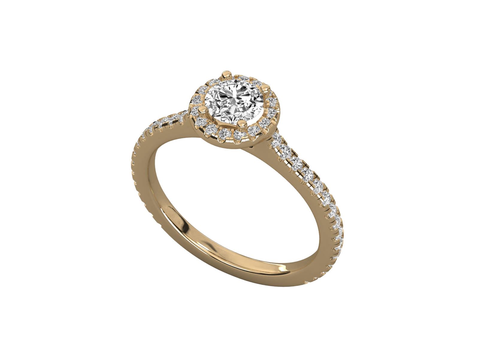 10K GOLD SOLITAIRE DIAMOND  BRILLIANT RING.
