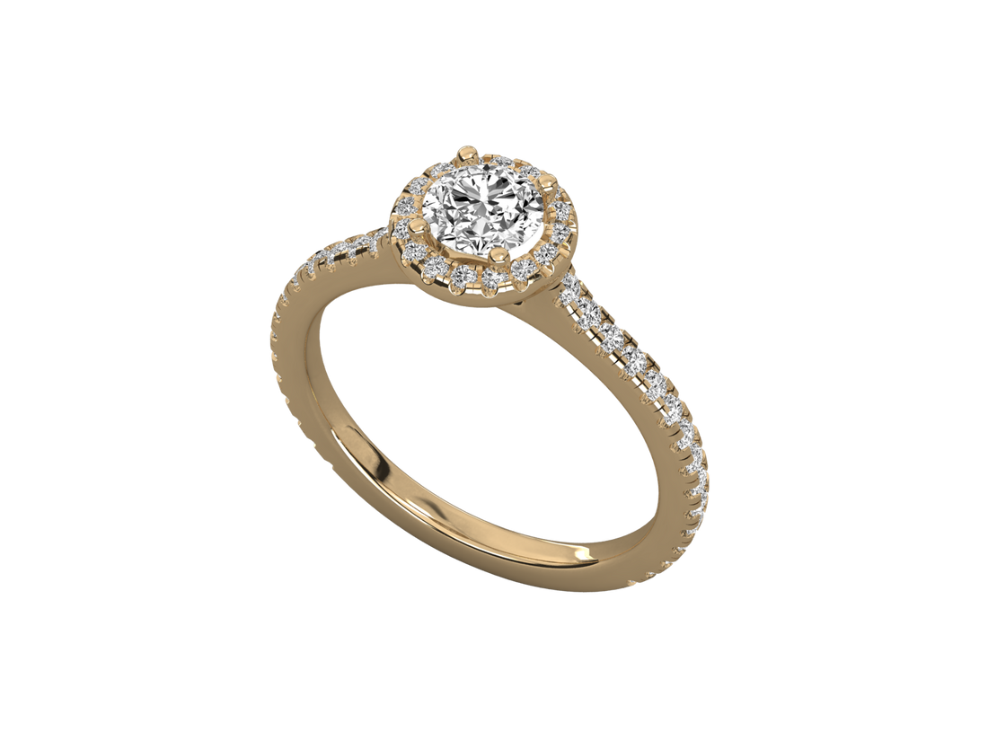 10K GOLD SOLITAIRE DIAMOND  BRILLIANT RING.