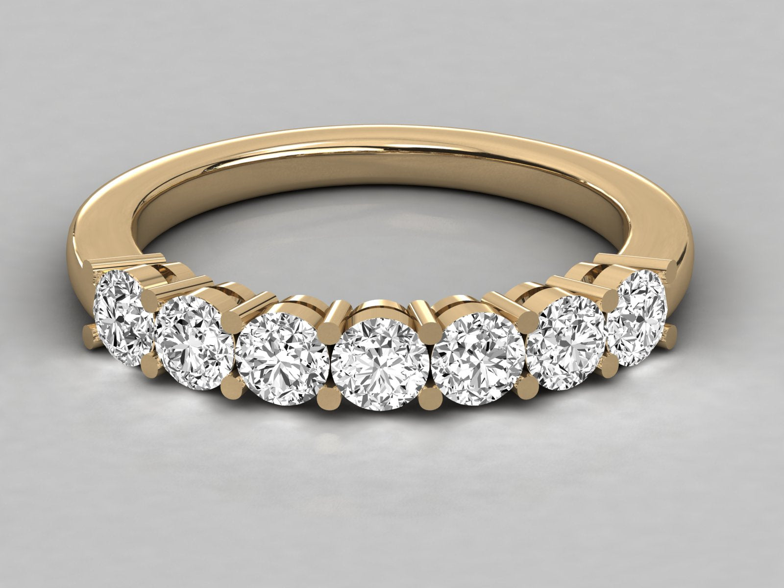 10K GOLD  LAB GROWN DIAMOND LADIES BAND RING.
