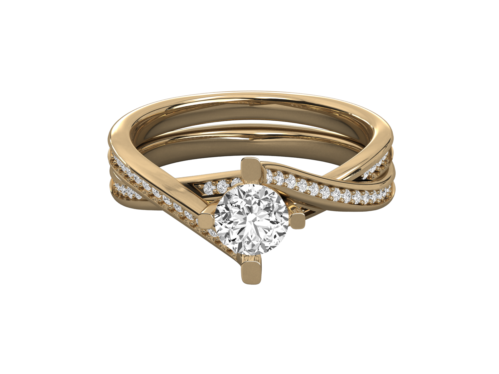 10K GOLD SOLITAIRE LAB GROWN DIAMOND  BRILLIANT RING.