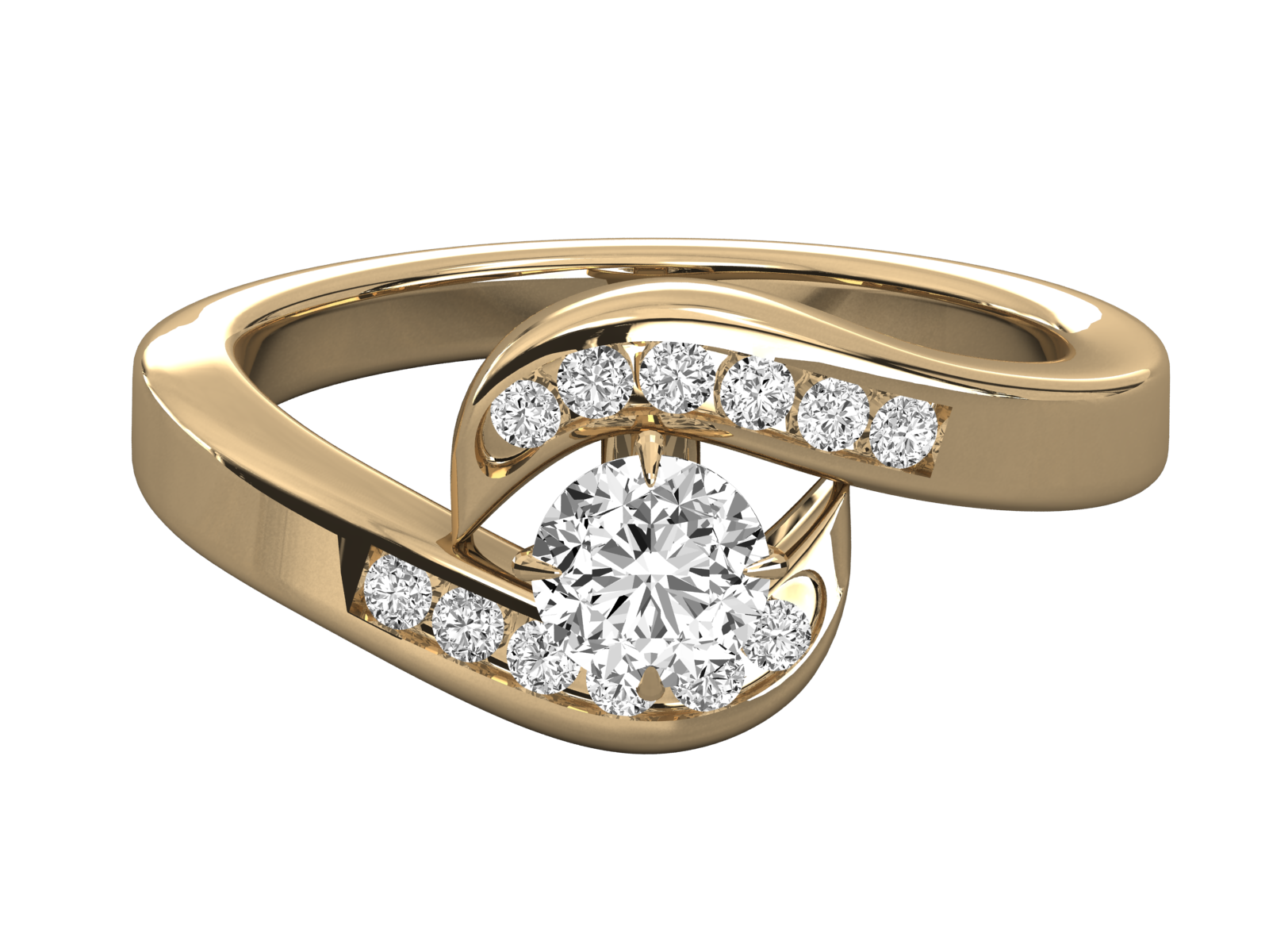 10K GOLD SOLITAIRE  LAB GROWN DIAMOND LADIES RING.