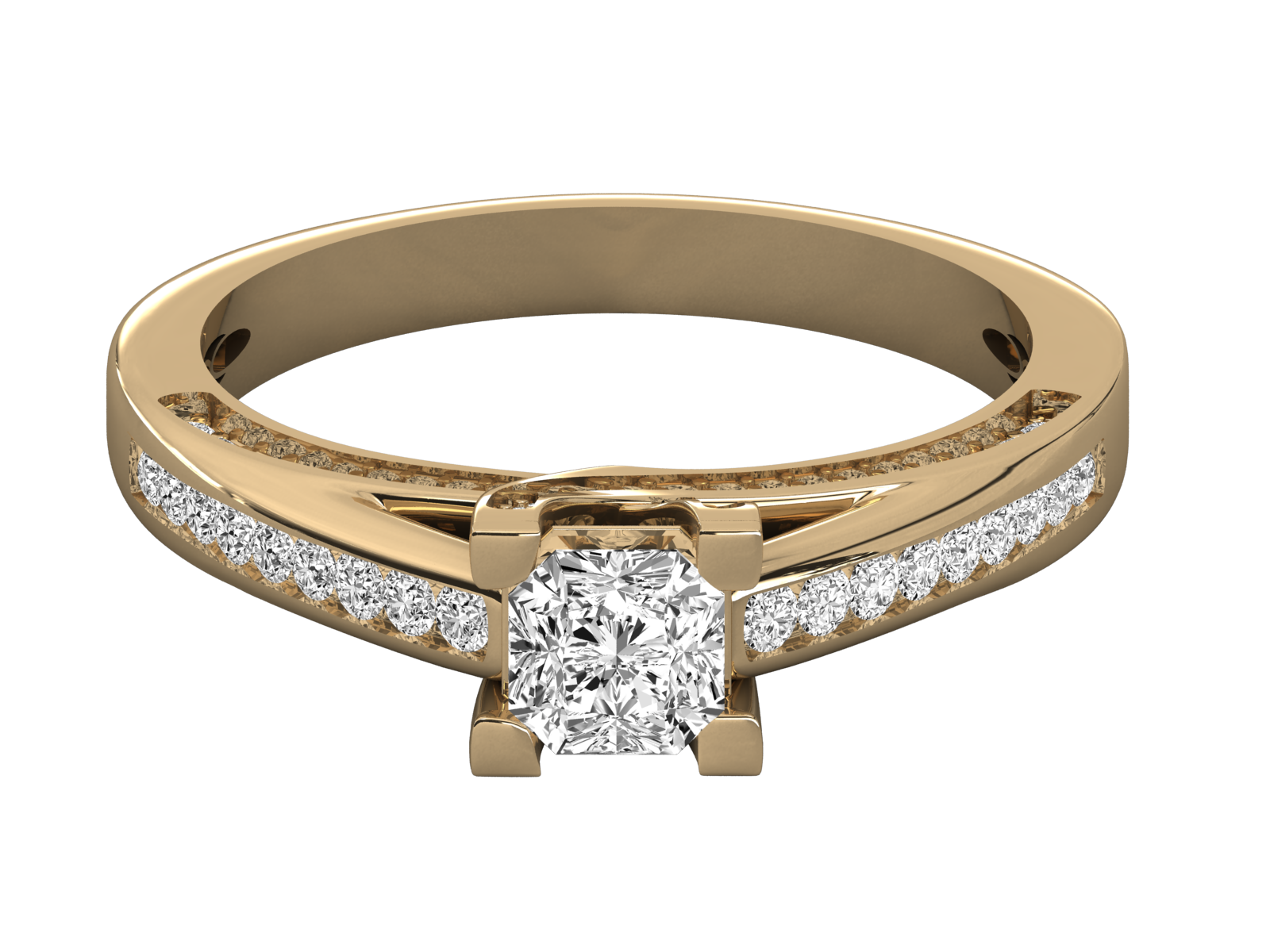 10K GOLD SOLITAIRE   LAB GROWN DIAMOND LADIES  RING.