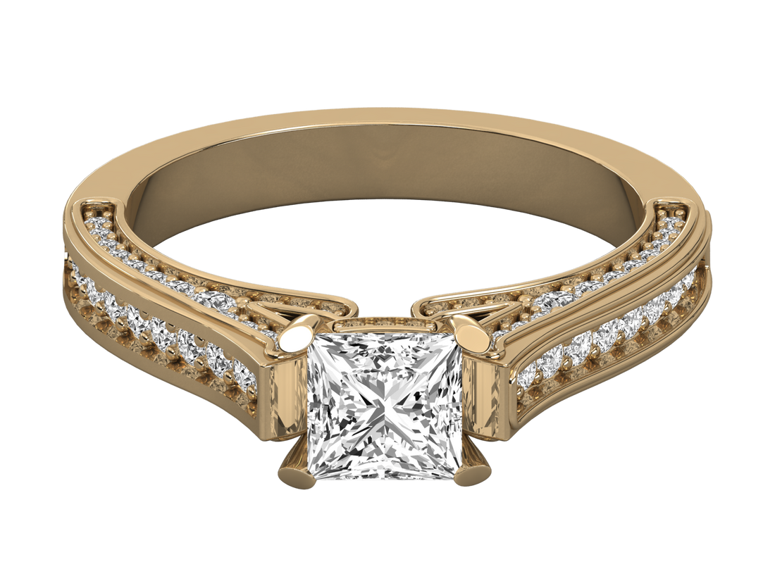 9K SOLITAIRE  LAB GROWN DIAMOND LADIES  RING.