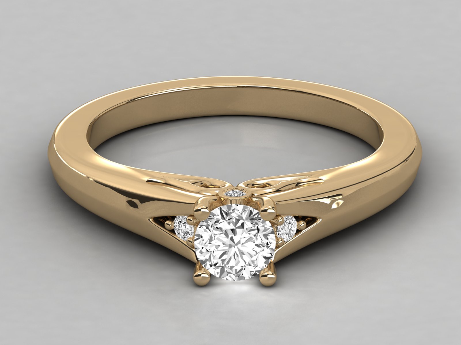 10K GOLD SOLITAIRE  LAB GROWN DIAMOND LADIES  RING.
