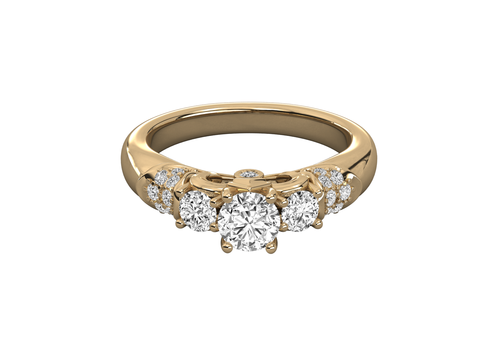 10K GOLD SOLITAIRE  LAB GROWN DIAMOND LADIES  RING.