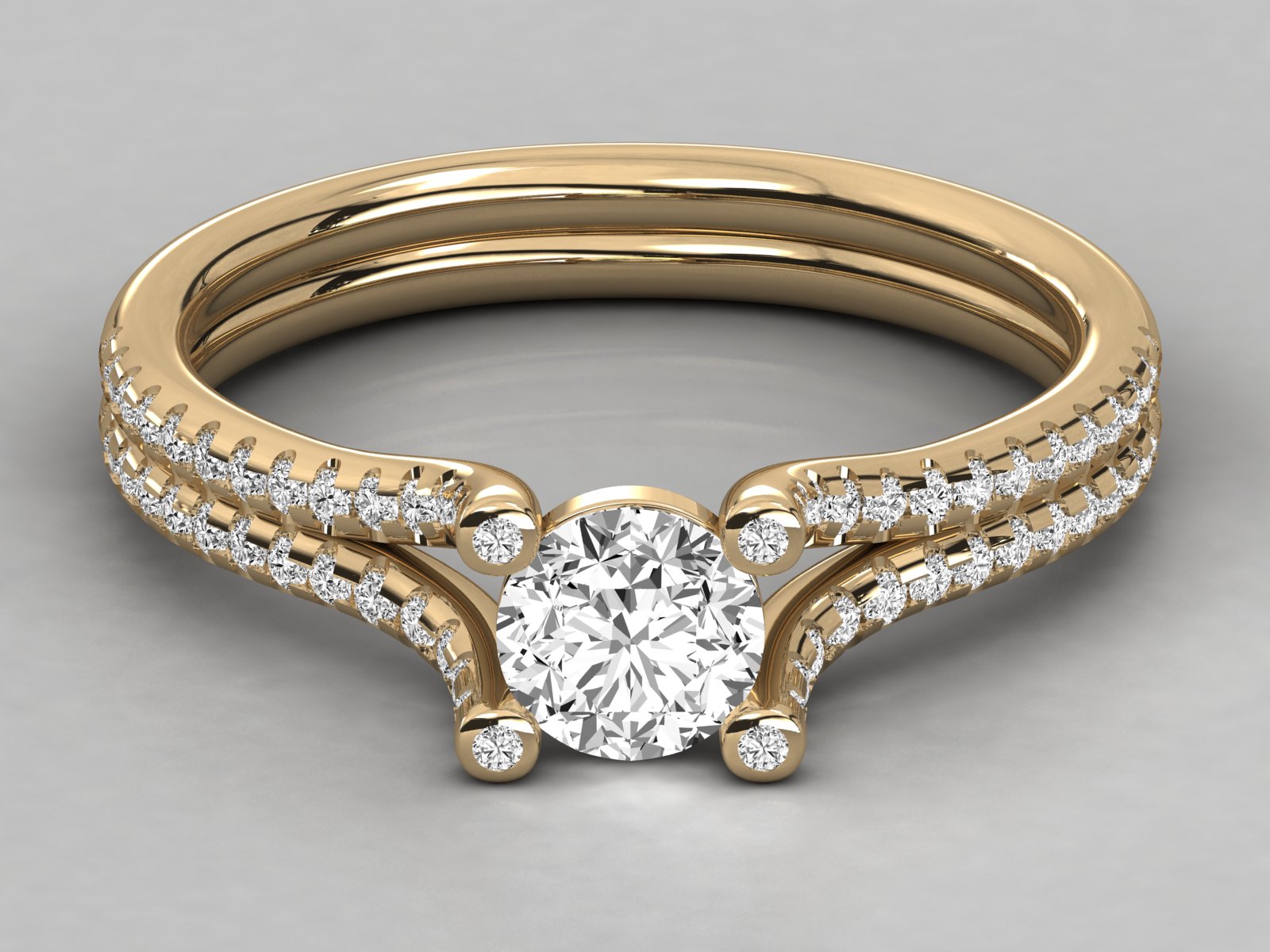 10K GOLD SOLITAIRE LAB GROWN DIAMOND LADIES  RING.